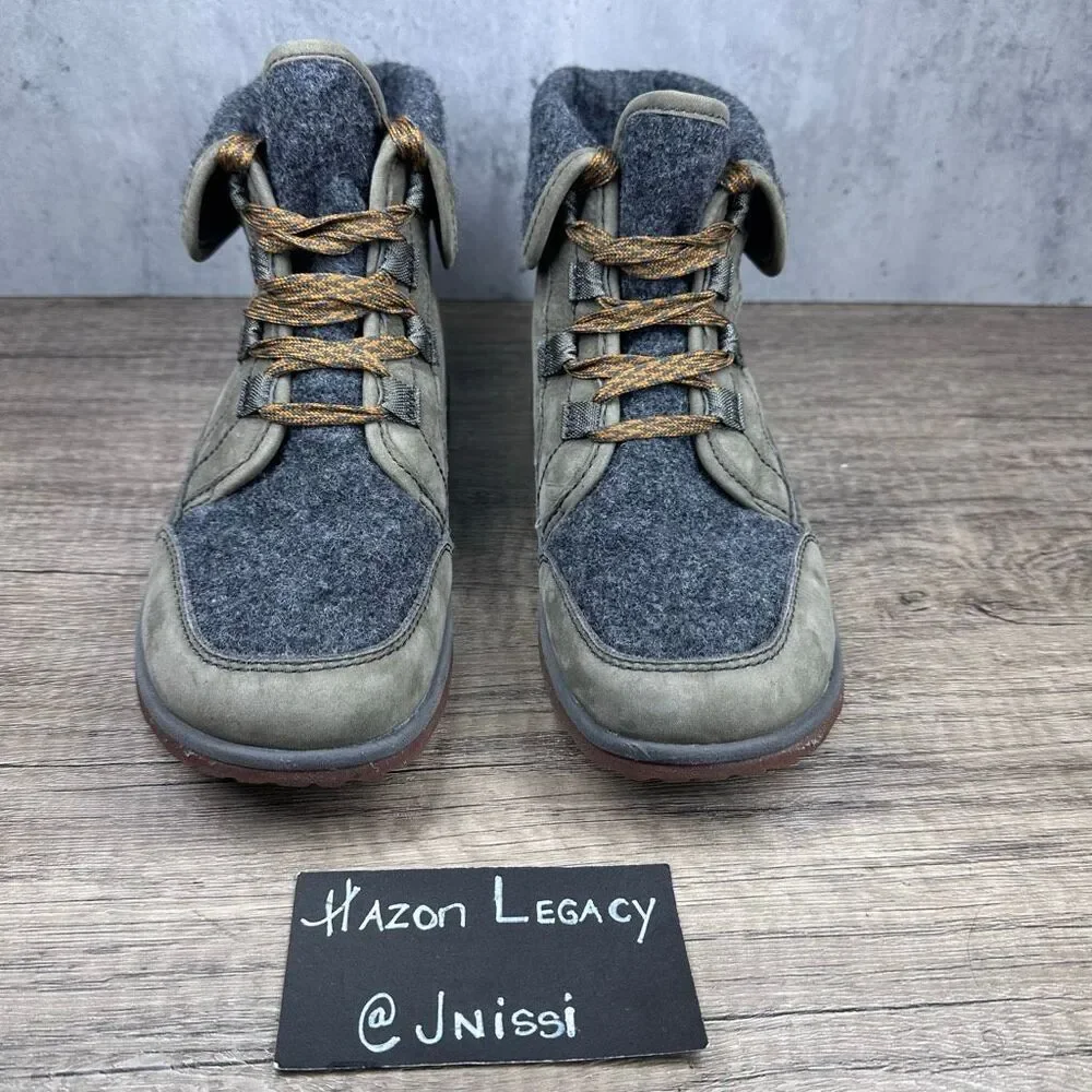 Chaco~Women's~Barbary Waterproof Castlerock Gray Lthr/Wool‎ HikingBoots~Sz 6.5